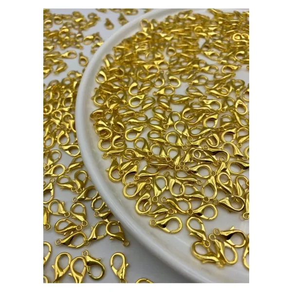 Hedef Bijuteri 50 Adet Gold Renk Metal 503 Papağan Kilit (14X7MM),armut- Istakoz Klips,takı Klipsi