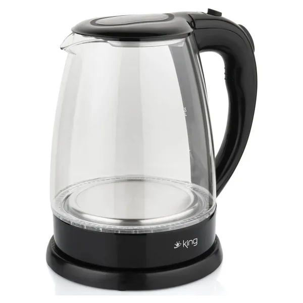 King KSI1001 Alice 1.7 lt Işıklı Cam Kettle