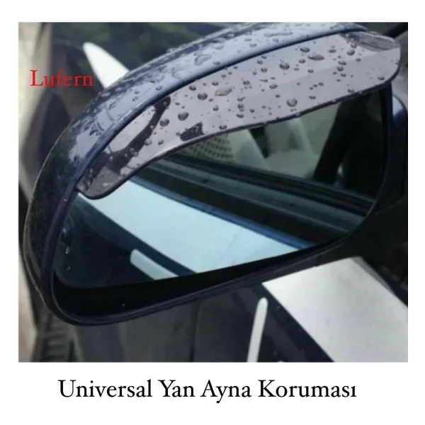 Lufern Premium Araba Ayna Koruması 2 Adet Yağmur Kar Rüzgar Koruyucu Yan Dikiz Ayna Toz Görüş Kalitesi