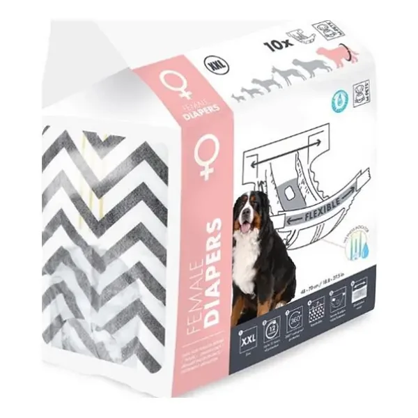 M-Pets Diapers Dişi Köpekler Için Xxl 10'lu Külot