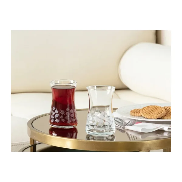 Madame Coco Esperanza White Leaves 6'lı 170 Ml Çay Bardağı