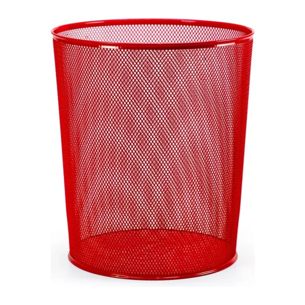 Mas 854 10 lt Metal Tam Perforeli Kırmızı Çöp Kovası