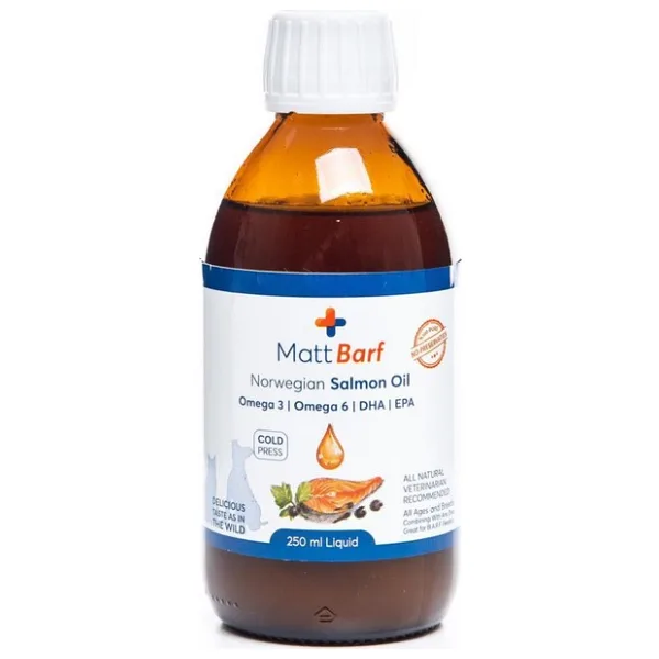 Matt Barf Mattbarf Salmon Oil 250 ml Balık Yağı Somon Kedi Köpek MATTODL250 Ml.