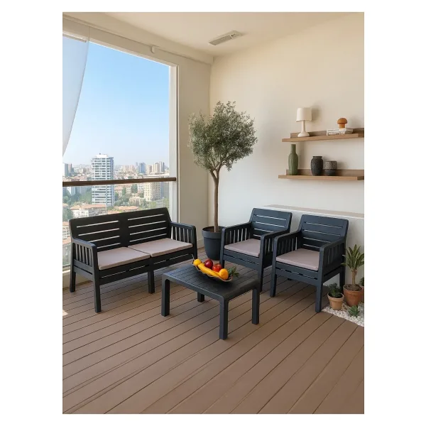 MOBETTO Ada 2+1+1+S Bahçe Takımı / Balkon - Bahçe - Teras Mobilyası