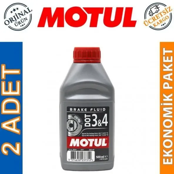 Motul Dot 3 & 4 500 ml 2'li Hidrolik Fren Yağı