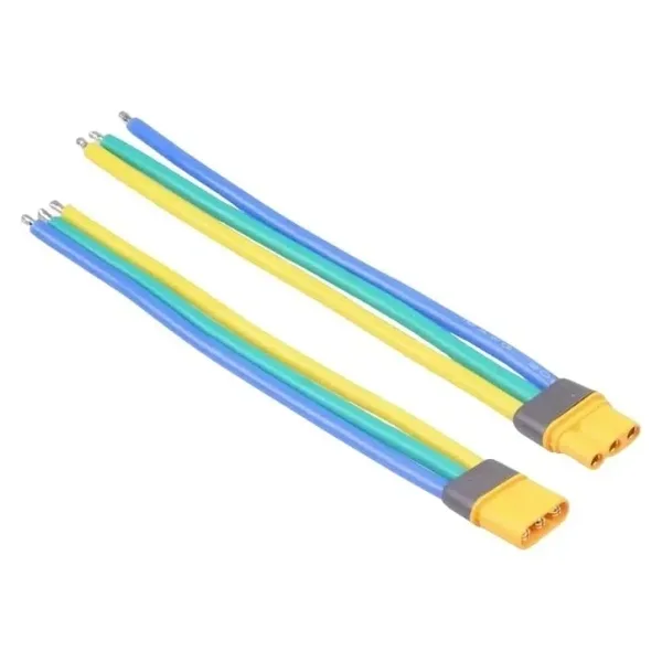 MR30 3-Pin Dişi-Erkek Lipo Pil Şarj Kablosu Seti 10cm