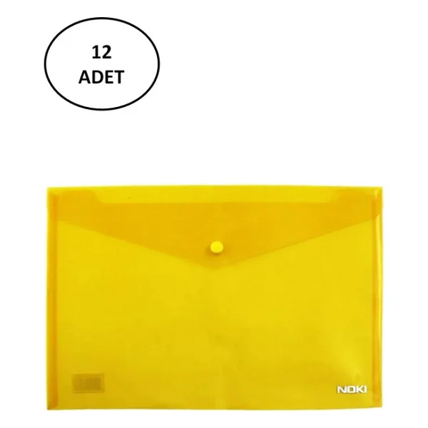 Noki Dosya Çıtçıtlı Evrak Zarfı Sarı 12 Adet