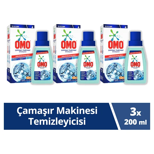 Omo Çamaşır Makinesi Temizleyicisi Çam Esintisi 200 ml x3