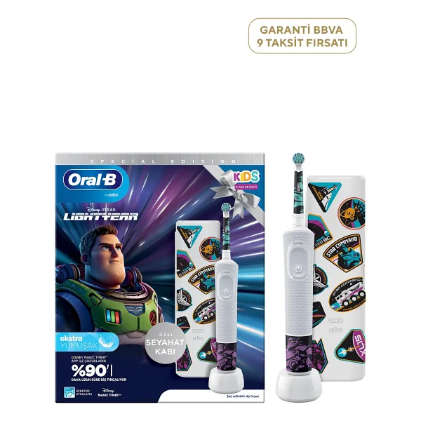 Oral-B Vitality D100 Lightyear Seyahat Kaplı Şarjlı Çocuk Diş Fırçası