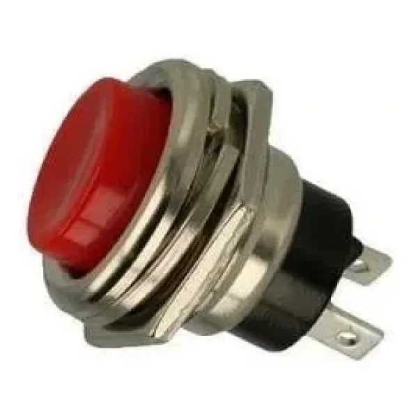 PBS26 16mm Push Buton - Kırmızı