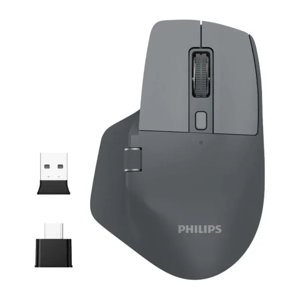Philips SPK7858 Gri Şarjlı Sessiz Optik Kablosuz Mouse