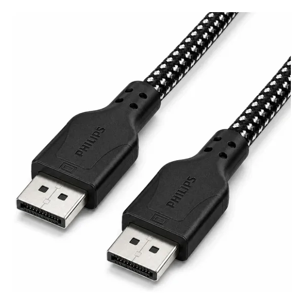 Philips Swr3139b 1.5 Metre Örgülü Displayport 1.4 Kablo, Dsc, 8K 60Hz, 4K 240Hz, 2K 360Hz, 1080P 480Hz, Hdr, 32.4 Gbps Dp Kablo