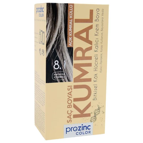 Prozinc Color 8.1 Açık Kumral Küllü Bitkisel Saç Boyası