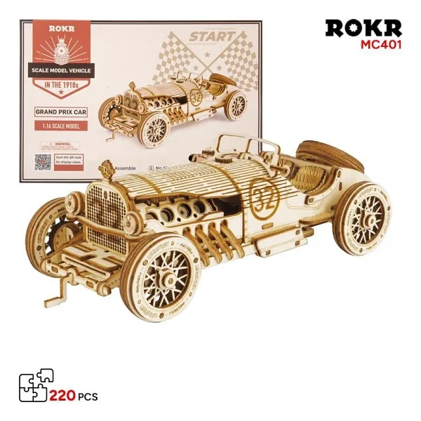 Rokr MC401 Formula1 Arabası Hareketli Ahşap Maket