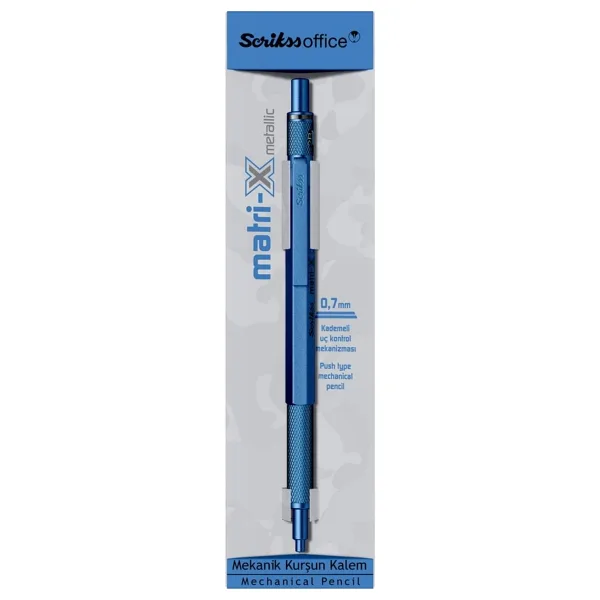 Scrikss Matri-X Metalik Mavi 0.7 mm Versatil Uçlu Kalem