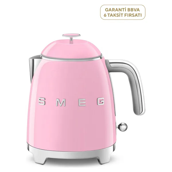 Smeg 50'S Style Retro Pembe KLF05PKEU 1400 W 0.8 lt Mini Kettle