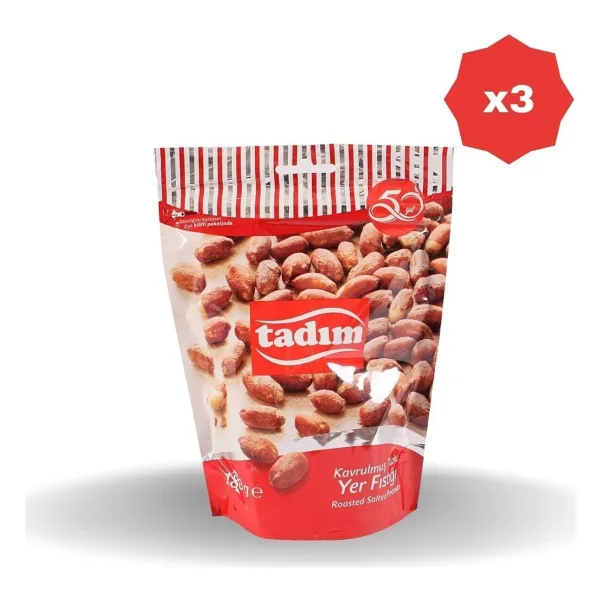 Tadım Tuzlu Kavrulmuş Yer Fıstığı 180 gr 3'lü