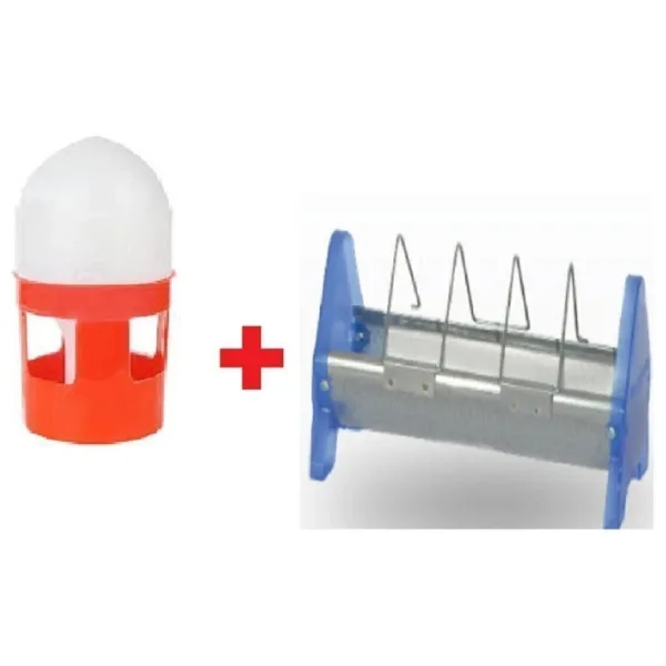 Tekplast Güvercin Suluğu 1 Litre + 15 Cm Güvercin Yemlik