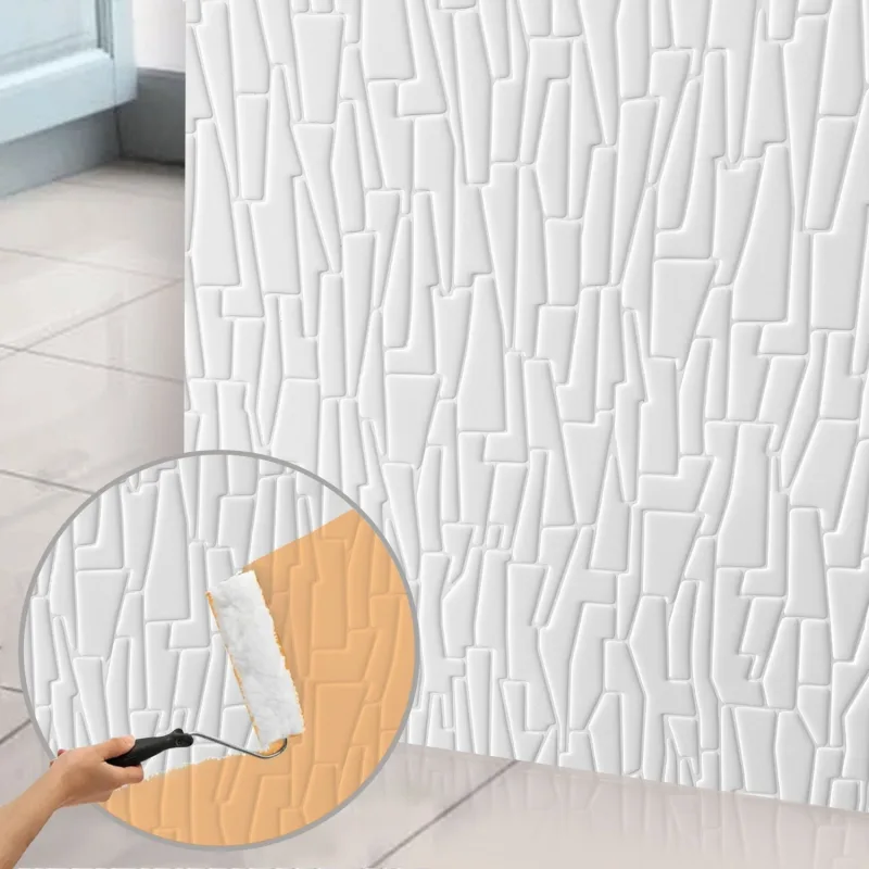 Tink Kendinden Yapışkanlı 3D Duvar Paneli Boyanabilir Dekota 60X60 cm Geometrik Desenli (4 Adet)