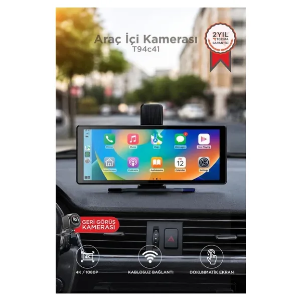 Torima T94c41 Wifi Bluetooth 4K Carplay Ön-Arka Araç Kamerası