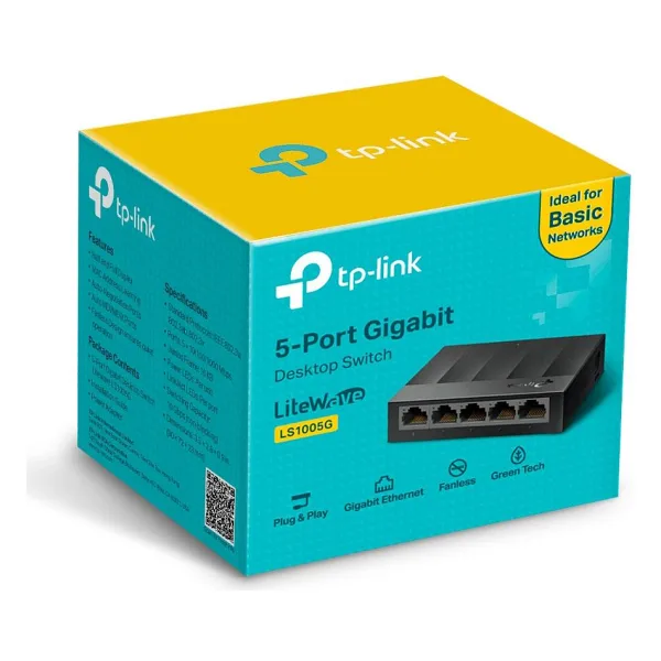 TP-Link LS1005G 5 Port 10/100/1000 Mbps Gigabit Switch