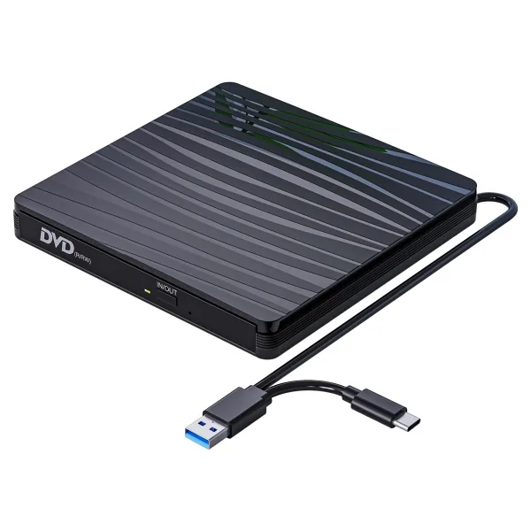 Upway DVD Rw USB 3.0 Type-C Slim Harici CD DVD Yazıcı Okuyucu MacBook iMac WINDOWS11