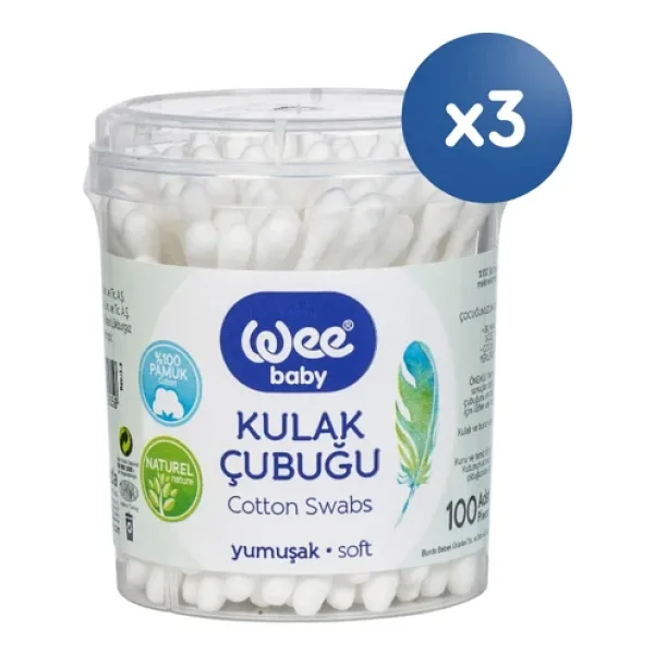 Wee Baby Kulak Temizleme Çubuğu Seti (100x3 300 Adet)