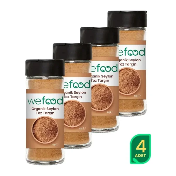 Wefood Organik Seylon Tarçın Tozu 45 gr 4'lü