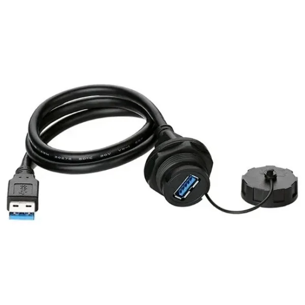 YU-USB3-FS-MP-1M-001A Su Geçirmez Dişi-Erkek USB Konnektör - 1M Kablo
