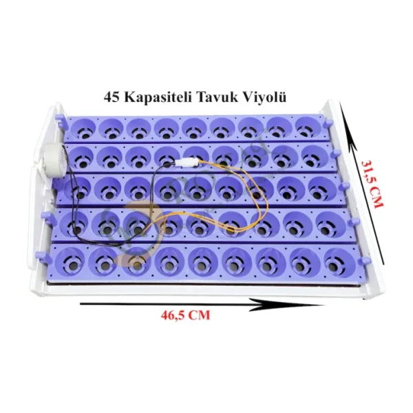 45'lik Otomatik Kuluçka Gelişim Viyolü ( 1/2,5 Rpm 4 Watt )