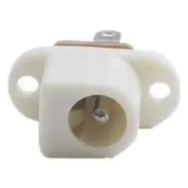 5.5x2.1mm Beyaz DC Jack Şasesi - Jak Girişi