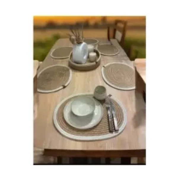6 Adet 30x40 Hasır Supla ve Sepet Hediyelik, Masa Takımı