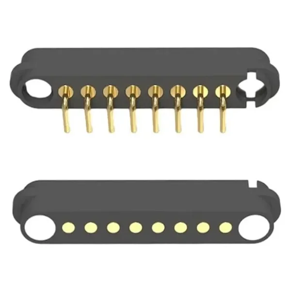 8-Pin 2.54mm 90C Pogo Pin Manyetik Konnektör Takımı