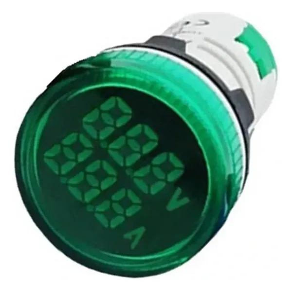 AD22-22VA 22mm Voltampermetre 50-500V 0-100A AC Yeşil