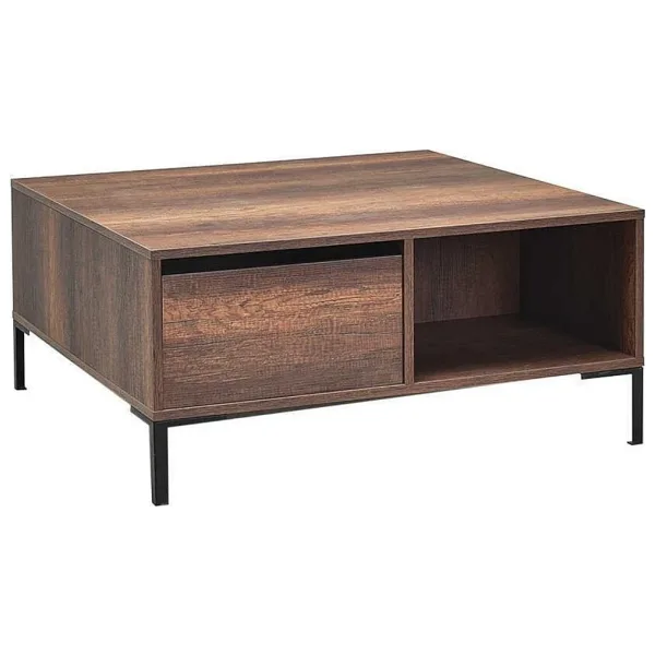 Adore Mobilya Kare Orta Sehpa - Koyu Ceviz (oslo Ceviz) 90x42x90 Cm (gxyxd)