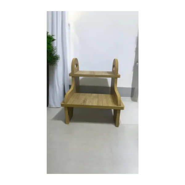 Ahşap Teslim Basamak Tabure Merdiven Tabure 2 Basamaklı Mdf - Kahverengi