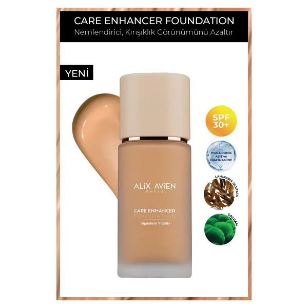 Alix Avien Care Enhancer Kırışıklık Karşıtı SPF 30 819 Warm Gold 30 ml Likit Fondöten
