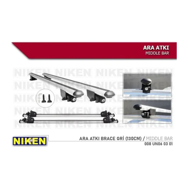 Araç Üstü Ara Atkı Tavan Barı Bagaj Brace Gri 130 Cm