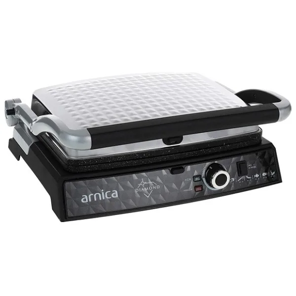 Arnica Diamond İnox Tost Makinası 2000 W Granit Plaka Özellikli Çıkartılabilir Plaka - Inox
