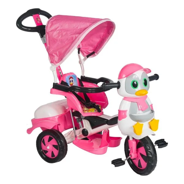 Baby Poufi Penguen Ebeveyn Kontrollü 3 Tekerlekli Bisiklet
