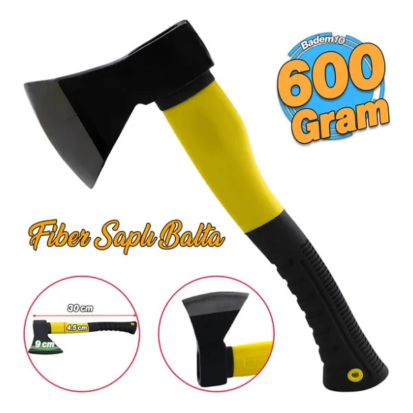Balta Fiber Saplı 600 Gr 1 Adet Keskin Sağlam Kamp Baltası Odun Ağaç Kesme Kesim Ayırma