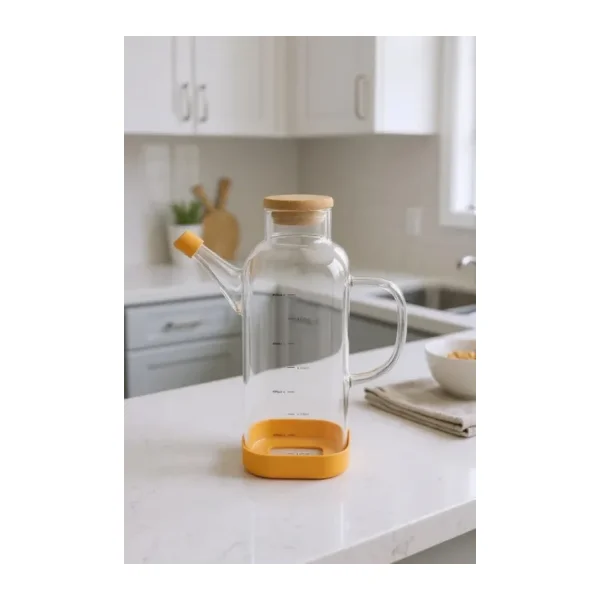 Bambum Petto Bambu Kapaklı 800 ml Yağdanlık