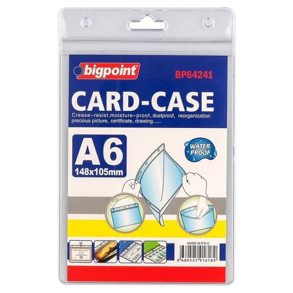 Bigpoint Kilitli Kart Poşeti Dikey A6 (105x148mm) 10'lu Poşet