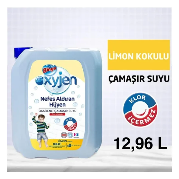 Bingo Oksijen Limon Çamaşır Suyu 3.24 lt 4'lü
