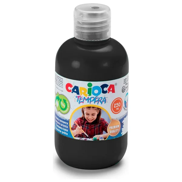 Carioca Süper Yıkanabilir 250 ml Siyah Tempera Boyası