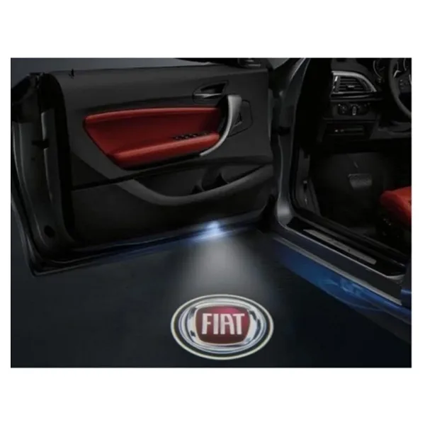 Cnk Oto Fiat Kapı Altı LED Logo Projektör - Pilli & Yapıştırmalı Hayalet Logo Aydınlatma