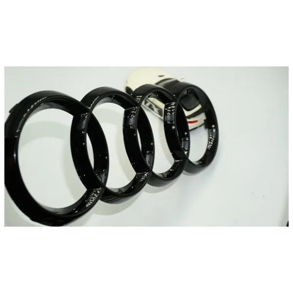DK Audi A3 A4 A5 A6 Ön Panjur Izgara Halka Parlak Siyah ABS Logo Amblem