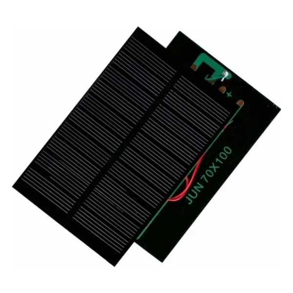 Emay Küçük Mini Güneş Paneli 7cmx10cm 6 Volt 0,15 Amper + Ve - Uç Kablo