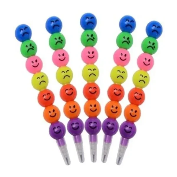 Emoji Yumurtlayan Yuvarlak Kurşun Kalem 4 Grup 28 Uç