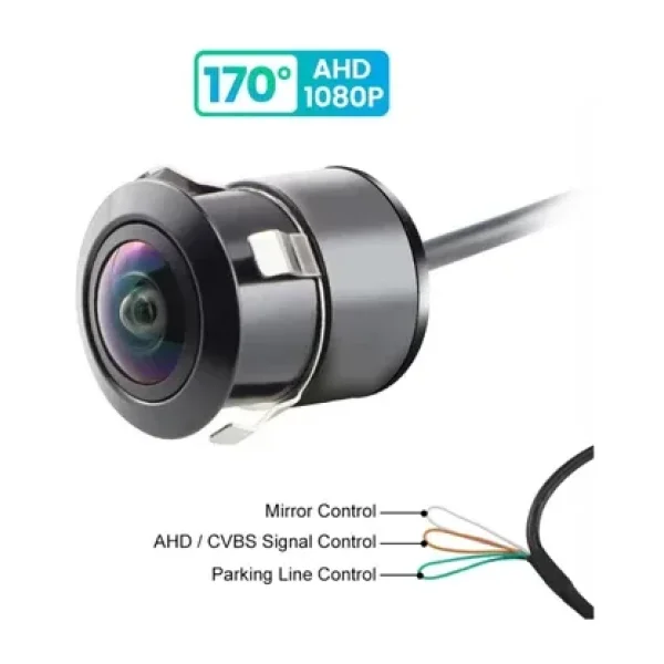 EXVOL GERİ GÖRÜŞ PARK KAMERASI 1080P AHD 170 DERECE AHD-CVBS PARK ÇİZGİ AYARLI SU GEÇİRMEZ